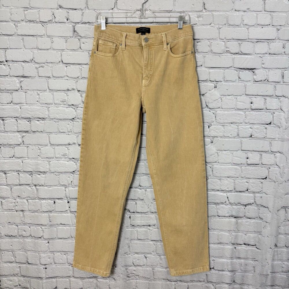 Banana Republic High Rise Straight Fit Jeans Women 28/6 Sahara Tan Modern Casual